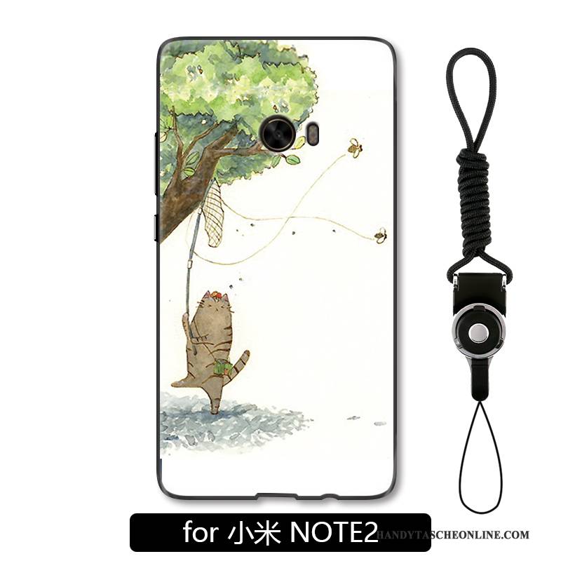 Hülle Mi Note 2 Karikatur Katzen Karpfen, Case Mi Note 2 Kreativ Handyhüllen Nette