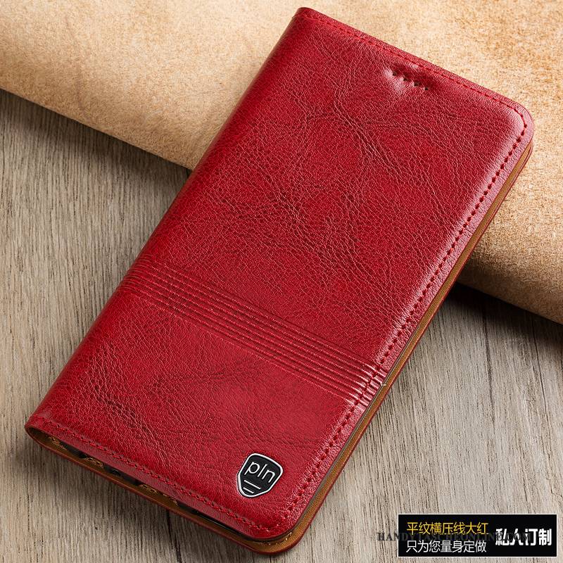 Hülle Mi Note 2 Leder Rot Handyhüllen, Case Mi Note 2 Folio Mini