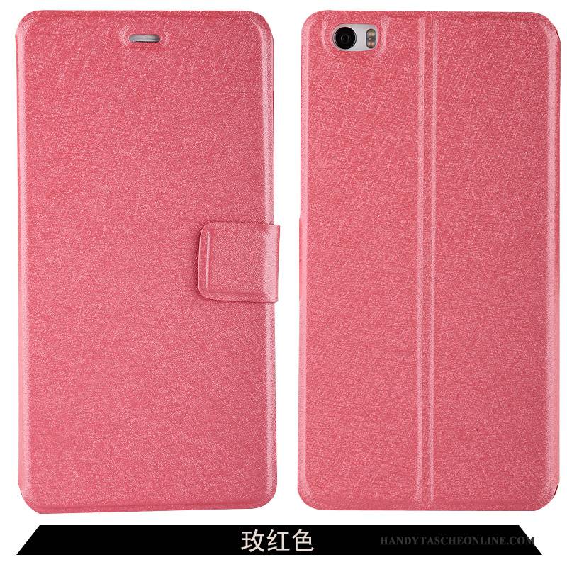 Hülle Mi Note 2 Lederhülle Rosa Mini, Case Mi Note 2 Folio Handyhüllen Anti-sturz