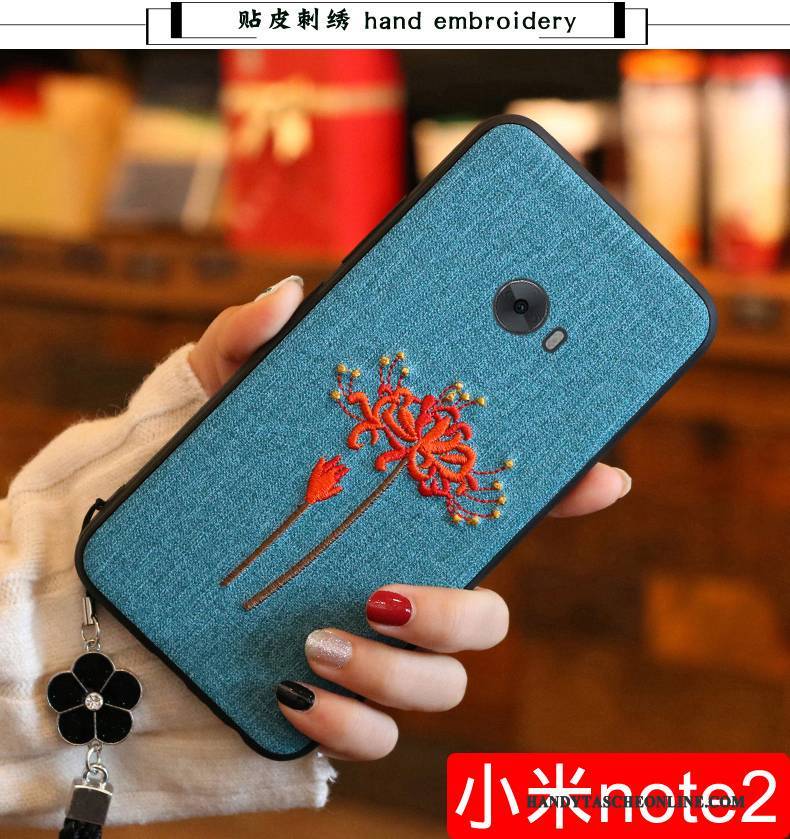 Hülle Mi Note 2 Silikon Mini Stickerei, Case Mi Note 2 Weiche Rot Blumen