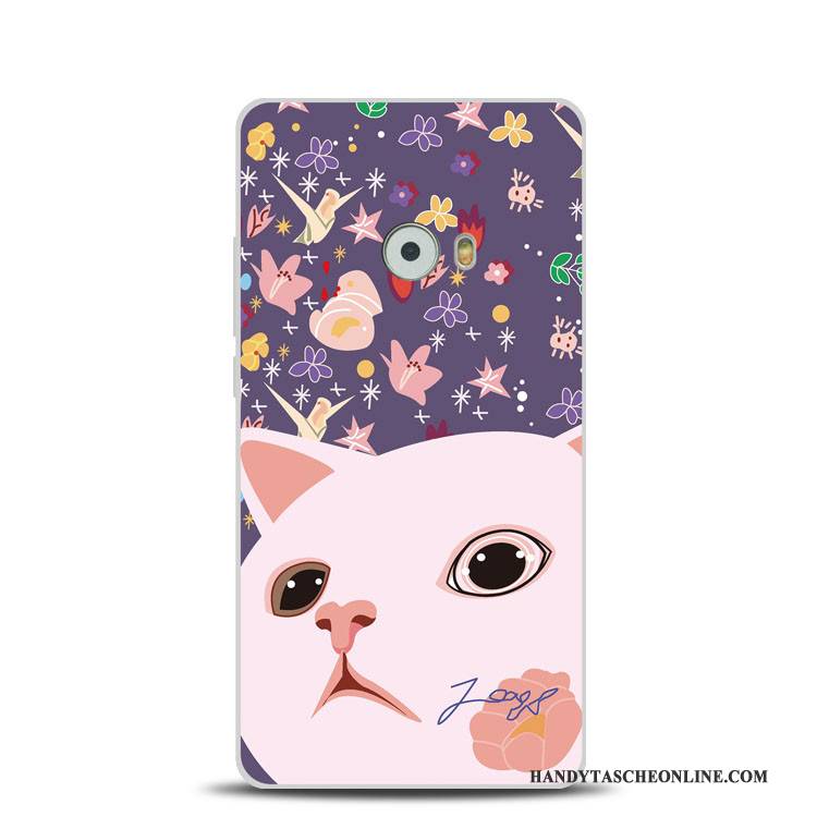 Hülle Mi Note 2 Weiche Mini Blumen, Case Mi Note 2 Prägung Grün Katzen