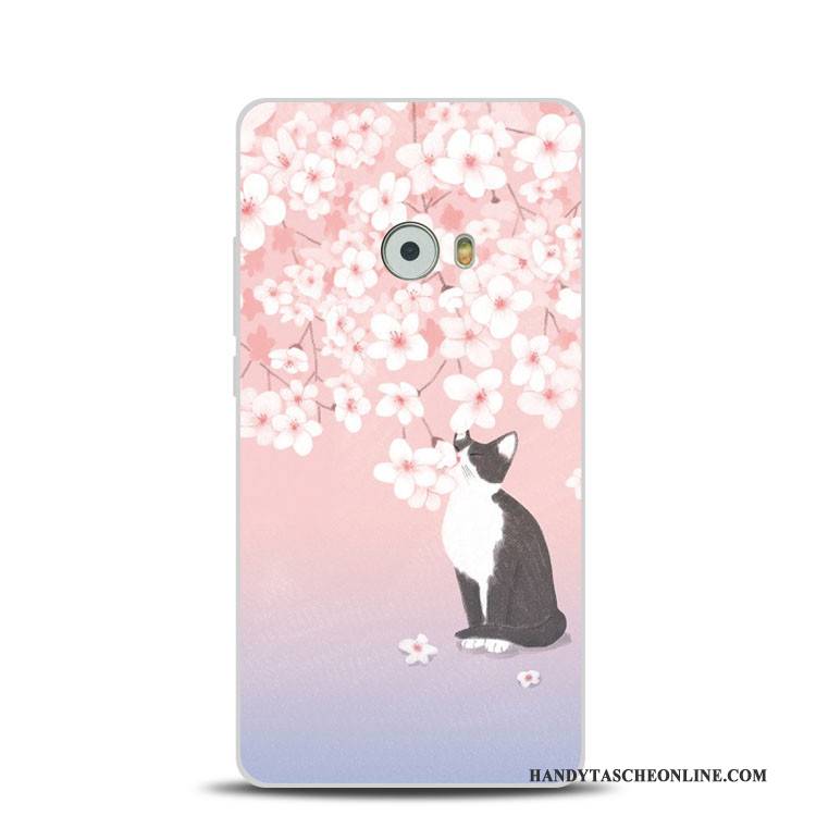 Hülle Mi Note 2 Weiche Mini Blumen, Case Mi Note 2 Prägung Grün Katzen