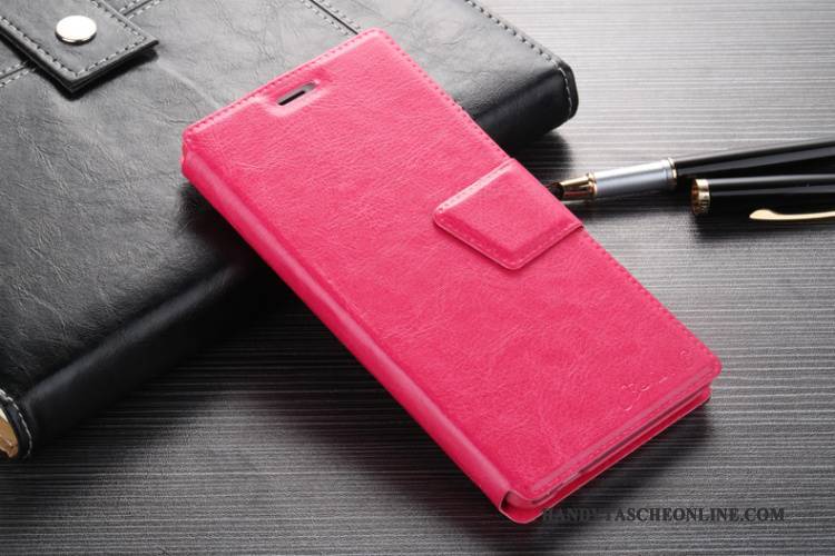 Hülle Mi Note 3 Schutz Anti-sturz Mini, Case Mi Note 3 Lederhülle Rot Trend