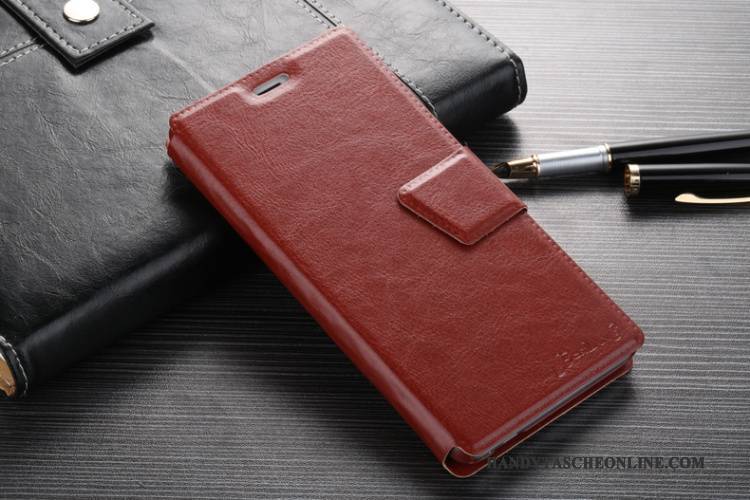 Hülle Mi Note 3 Schutz Anti-sturz Mini, Case Mi Note 3 Lederhülle Rot Trend