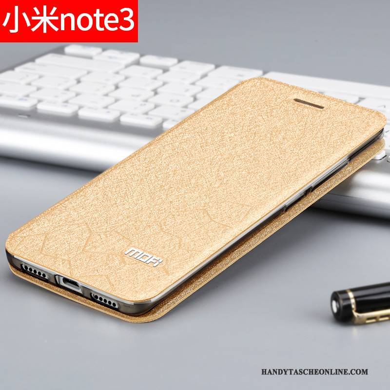 Hülle Mi Note 3 Taschen Anti-sturz Mini, Case Mi Note 3 Silikon Handyhüllen Gold