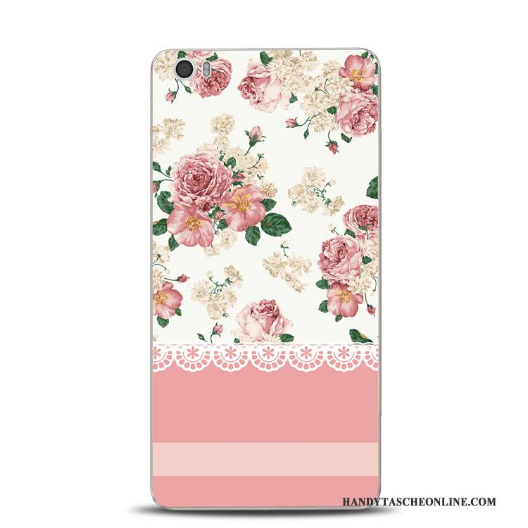 Hülle Mi Note Prägung Rosa Grün, Case Mi Note Weiche Mini Handyhüllen