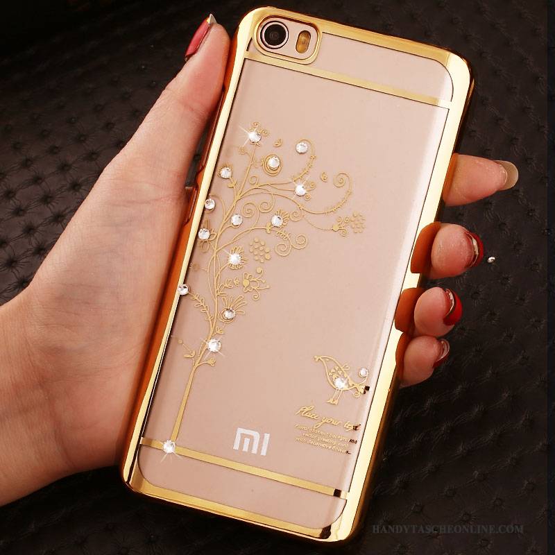 Hülle Mi Note Weiche Gold Überzug, Case Mi Note Strass Mini Handyhüllen