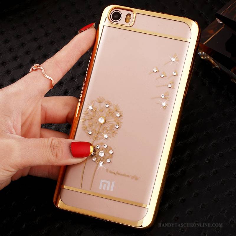 Hülle Mi Note Weiche Gold Überzug, Case Mi Note Strass Mini Handyhüllen