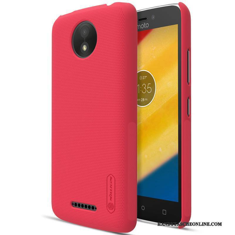 Hülle Moto C Plus Schutz Handyhüllen Gold, Case Moto C Plus Nubuck Schwer