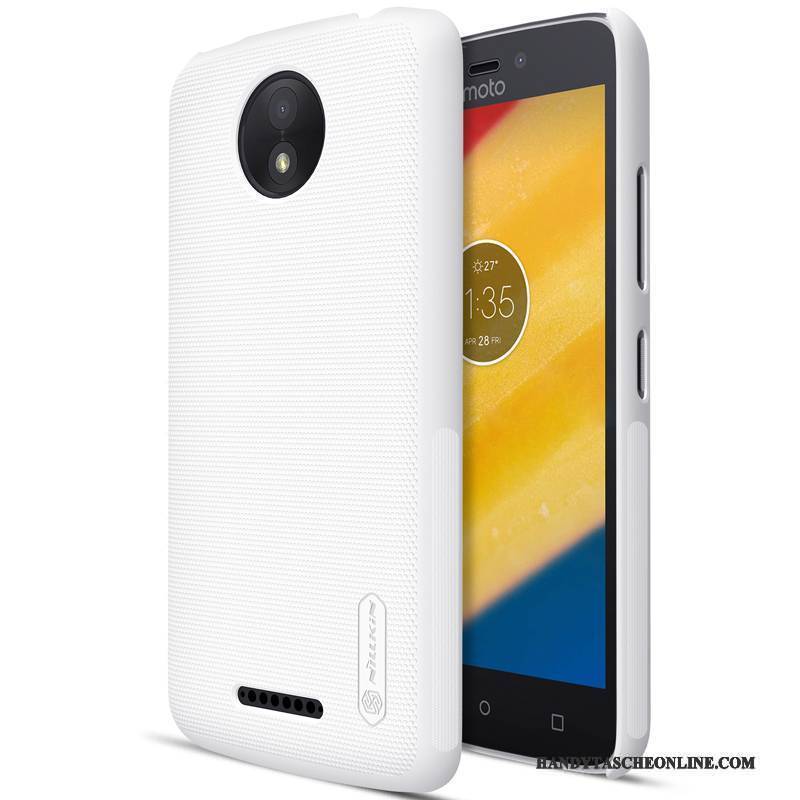 Hülle Moto C Plus Schutz Handyhüllen Gold, Case Moto C Plus Nubuck Schwer