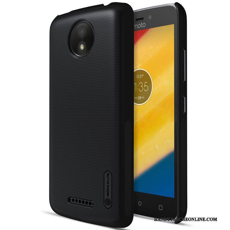 Hülle Moto C Plus Schutz Handyhüllen Gold, Case Moto C Plus Nubuck Schwer