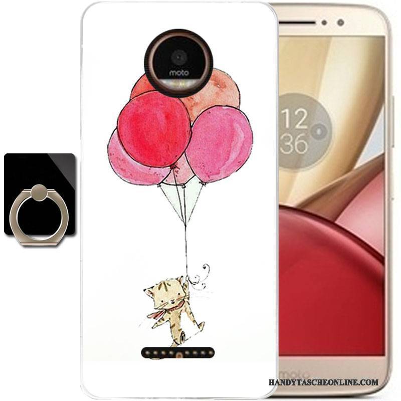 Hülle Moto C Taschen Nette Anti-sturz, Case Moto C Silikon Rosa Transparent