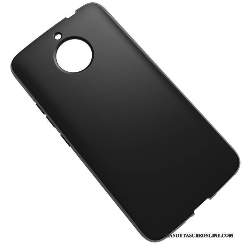 Hülle Moto E4 Plus Schutz Nubuck Rutschfest, Case Moto E4 Plus Schwarz