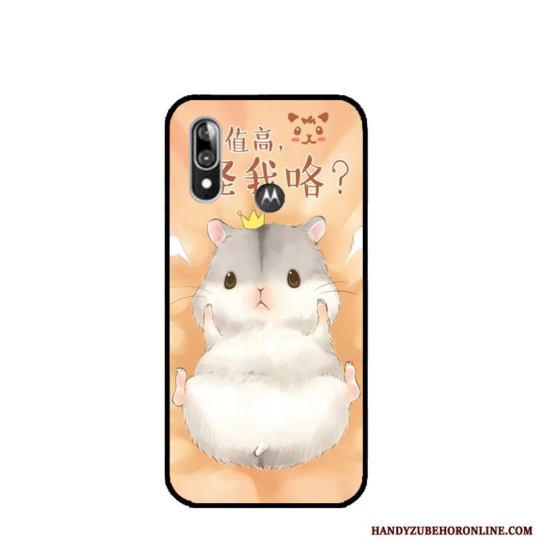 Hülle Moto E6 Plus Karikatur Rot Handyhüllen, Case Moto E6 Plus Schutz Trend Persönlichkeit