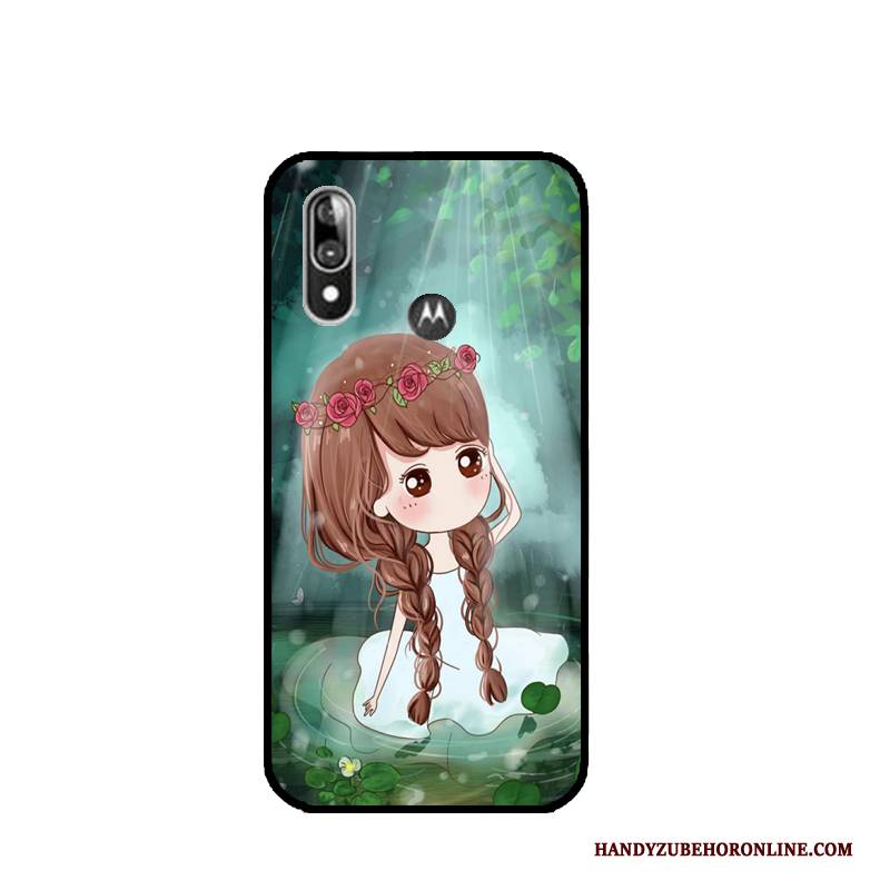 Hülle Moto E6 Plus Karikatur Rot Handyhüllen, Case Moto E6 Plus Schutz Trend Persönlichkeit