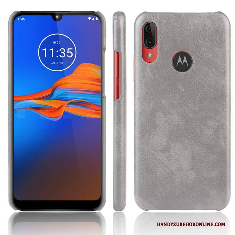 Hülle Moto E6 Plus Leder Rot Qualität, Case Moto E6 Plus Schutz