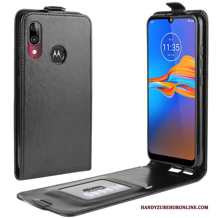 Hülle Moto E6 Plus Lederhülle Handyhüllen Anti-sturz, Case Moto E6 Plus Folio