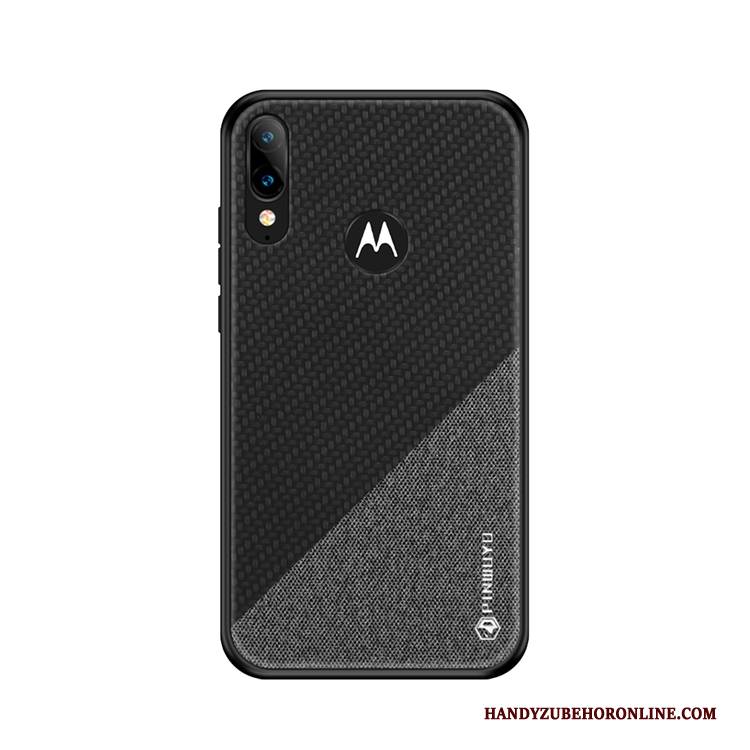 Hülle Moto E6 Plus Taschen Anti-sturz Muster, Case Moto E6 Plus Stoff Gelb