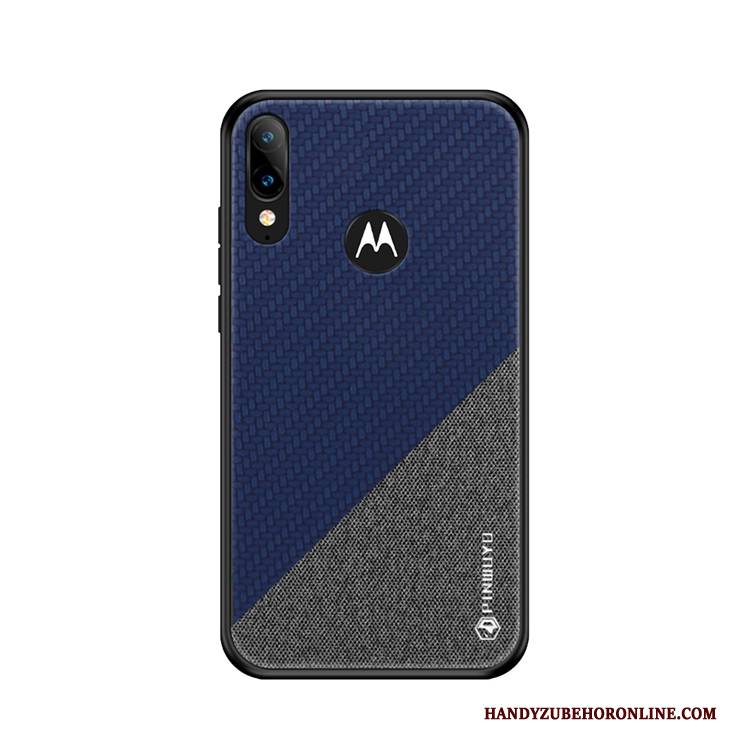 Hülle Moto E6 Plus Taschen Anti-sturz Muster, Case Moto E6 Plus Stoff Gelb