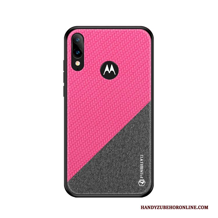 Hülle Moto E6 Plus Taschen Anti-sturz Muster, Case Moto E6 Plus Stoff Gelb