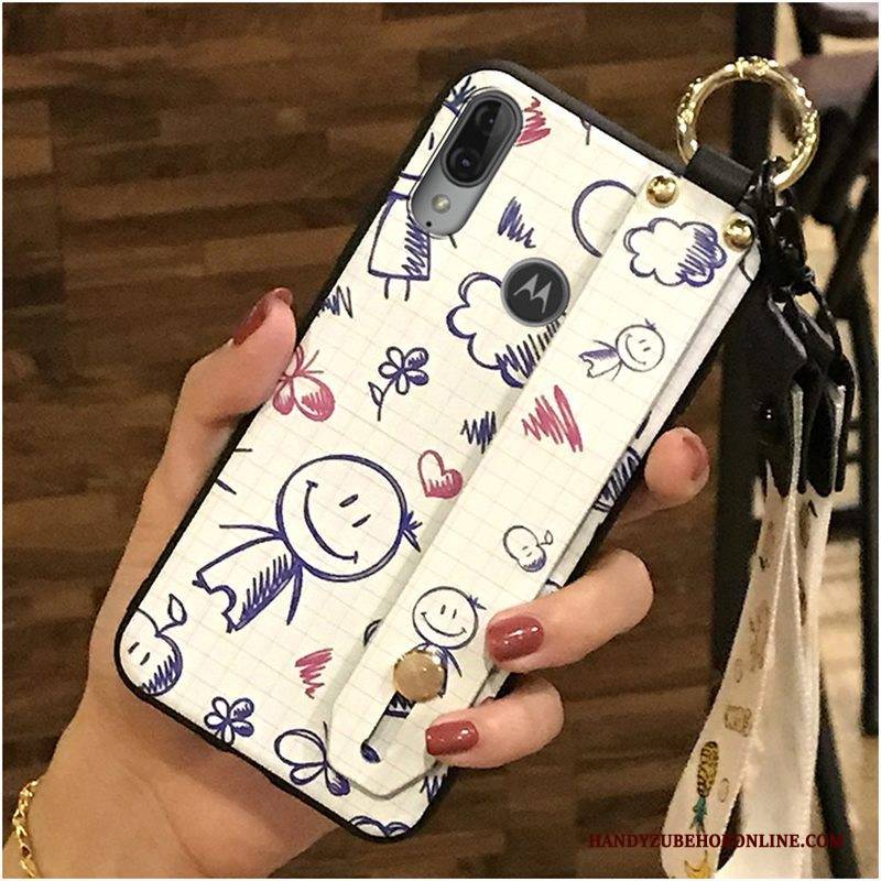 Hülle Moto E6 Plus Weiche Schlussverkauf Trend, Case Moto E6 Plus Karikatur Schwarz Handyhüllen