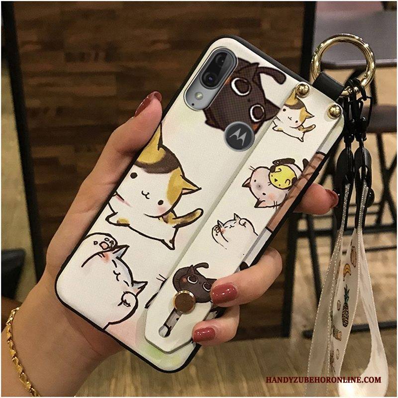 Hülle Moto E6 Plus Weiche Schlussverkauf Trend, Case Moto E6 Plus Karikatur Schwarz Handyhüllen