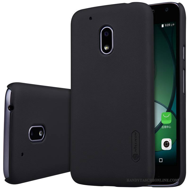 Hülle Moto G4 Play Schutz Rot Gold, Case Moto G4 Play Handyhüllen Nubuck