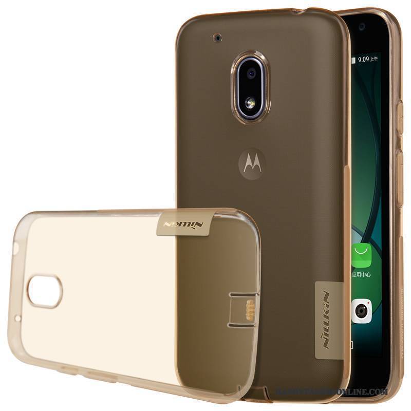 Hülle Moto G4 Play Weiche Anti-sturz Gold, Case Moto G4 Play Schutz Handyhüllen Transparent