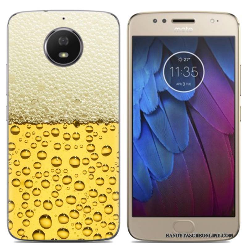 Hülle Moto G5 Farbe Grün Neu, Case Moto G5 Schutz Trend Einfach