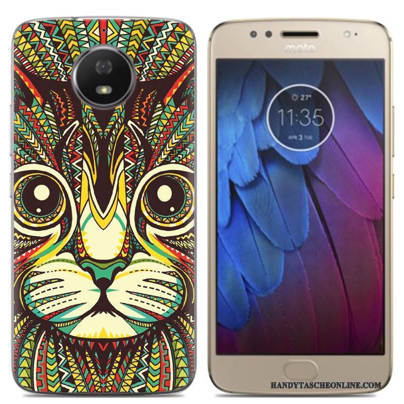 Hülle Moto G5s Karikatur Handyhüllen Rosa, Case Moto G5s Taschen Anti-sturz