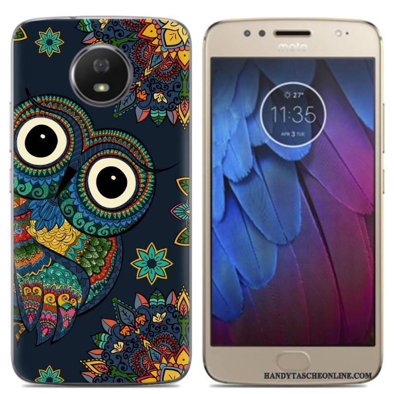 Hülle Moto G5s Karikatur Handyhüllen Rosa, Case Moto G5s Taschen Anti-sturz