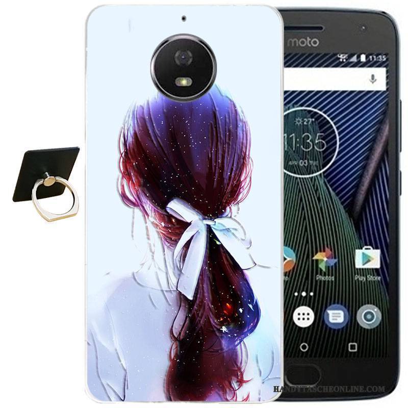 Hülle Moto G5s Plus Karikatur Wind Handyhüllen, Case Moto G5s Plus Retro Schwarz