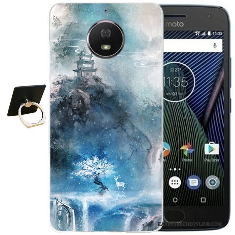 Hülle Moto G5s Plus Karikatur Wind Handyhüllen, Case Moto G5s Plus Retro Schwarz