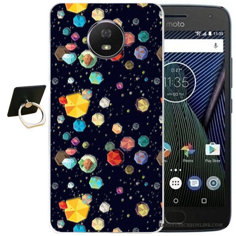 Hülle Moto G5s Plus Karikatur Wind Handyhüllen, Case Moto G5s Plus Retro Schwarz