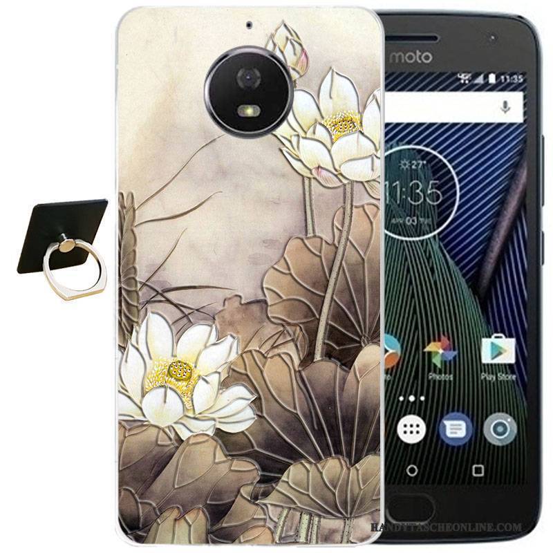 Hülle Moto G5s Plus Karikatur Wind Handyhüllen, Case Moto G5s Plus Retro Schwarz