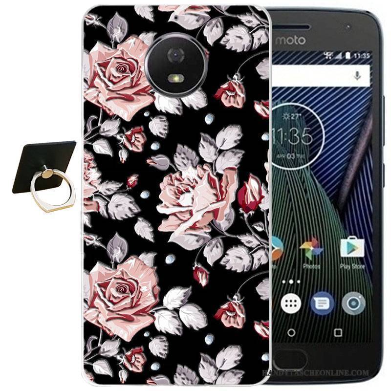 Hülle Moto G5s Plus Karikatur Wind Handyhüllen, Case Moto G5s Plus Retro Schwarz