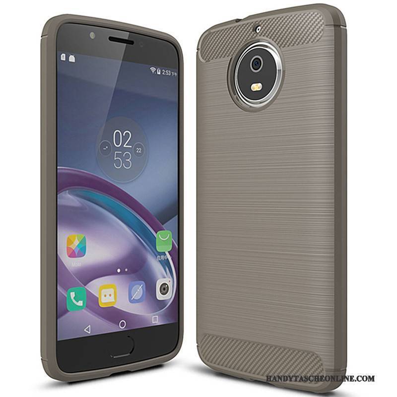 Hülle Moto G5s Plus Silikon Handyhüllen Schwarz, Case Moto G5s Plus Weiche Faser Grün