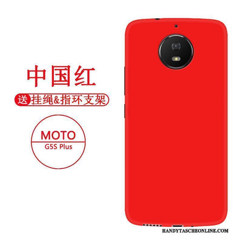 Hülle Moto G5s Plus Taschen Anti-sturz Handyhüllen, Case Moto G5s Plus Silikon Rot Schwarz