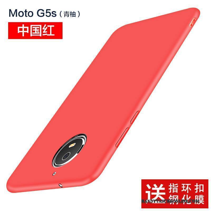 Hülle Moto G5s Silikon Nubuck Anti-sturz, Case Moto G5s Schutz Handyhüllen Grün