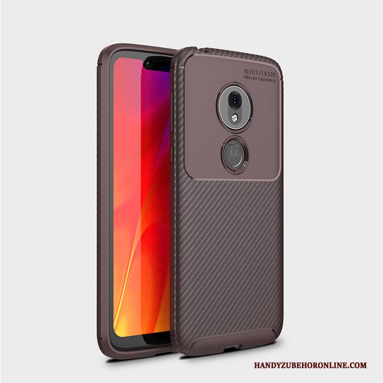 Hülle Moto G7 Play Weiche Blau Anti-sturz, Case Moto G7 Play Silikon Faser Handyhüllen