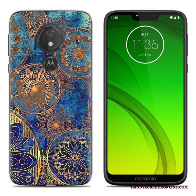 Hülle Moto G7 Play Weiche Persönlichkeit Schwarz, Case Moto G7 Play Kreativ Handyhüllen