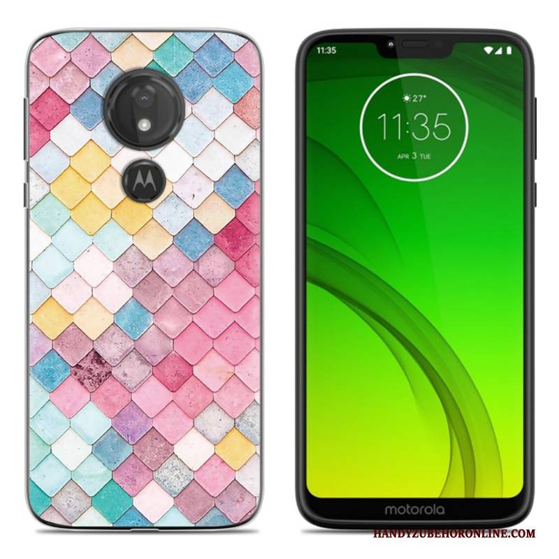 Hülle Moto G7 Play Weiche Persönlichkeit Schwarz, Case Moto G7 Play Kreativ Handyhüllen