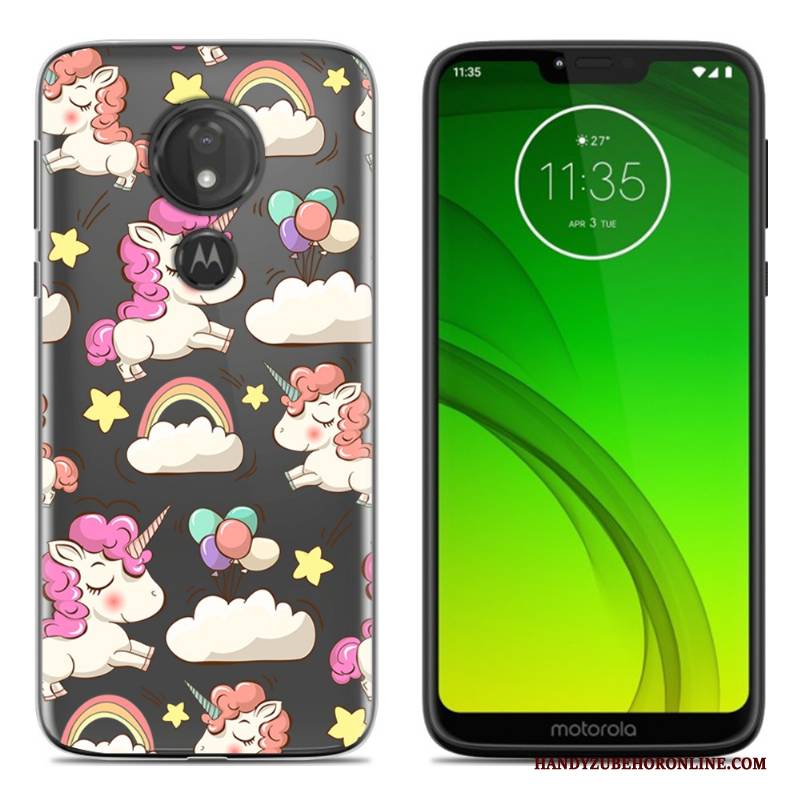 Hülle Moto G7 Play Weiche Persönlichkeit Schwarz, Case Moto G7 Play Kreativ Handyhüllen