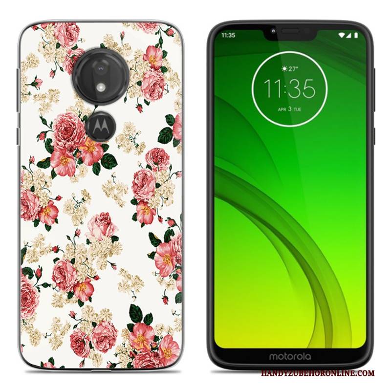 Hülle Moto G7 Play Weiche Persönlichkeit Schwarz, Case Moto G7 Play Kreativ Handyhüllen