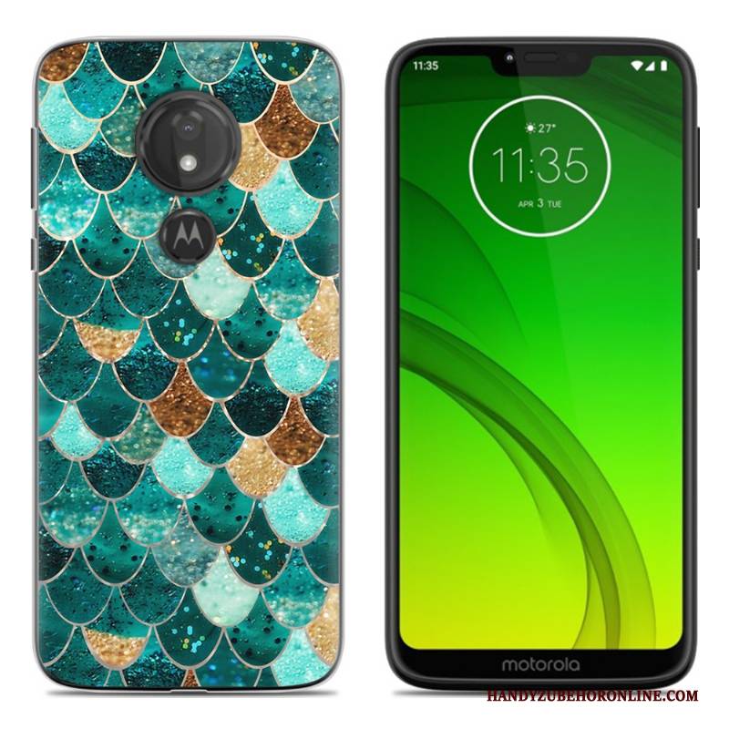 Hülle Moto G7 Play Weiche Persönlichkeit Schwarz, Case Moto G7 Play Kreativ Handyhüllen