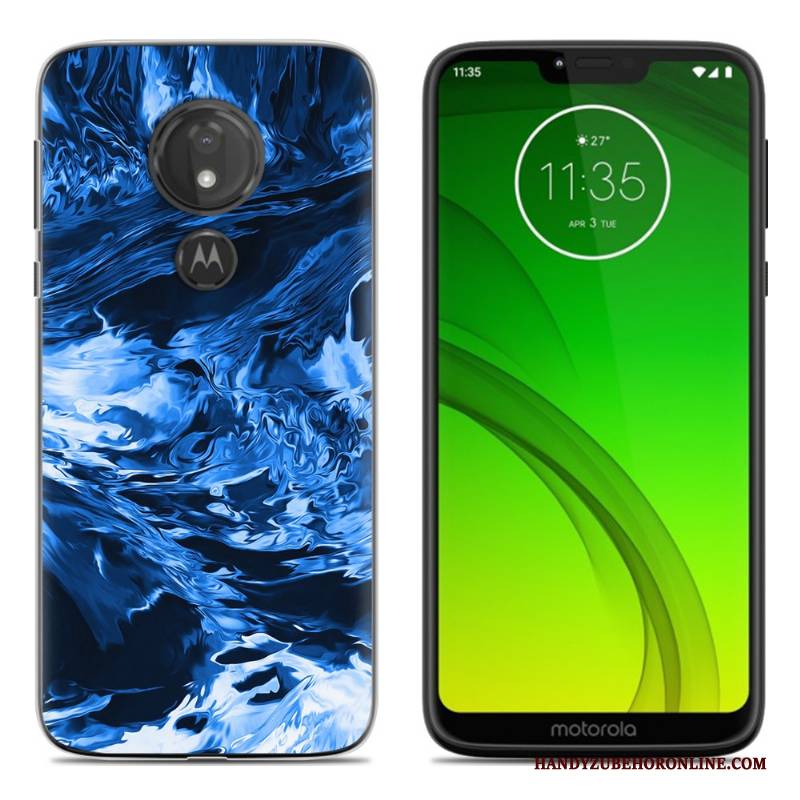 Hülle Moto G7 Play Weiche Persönlichkeit Schwarz, Case Moto G7 Play Kreativ Handyhüllen