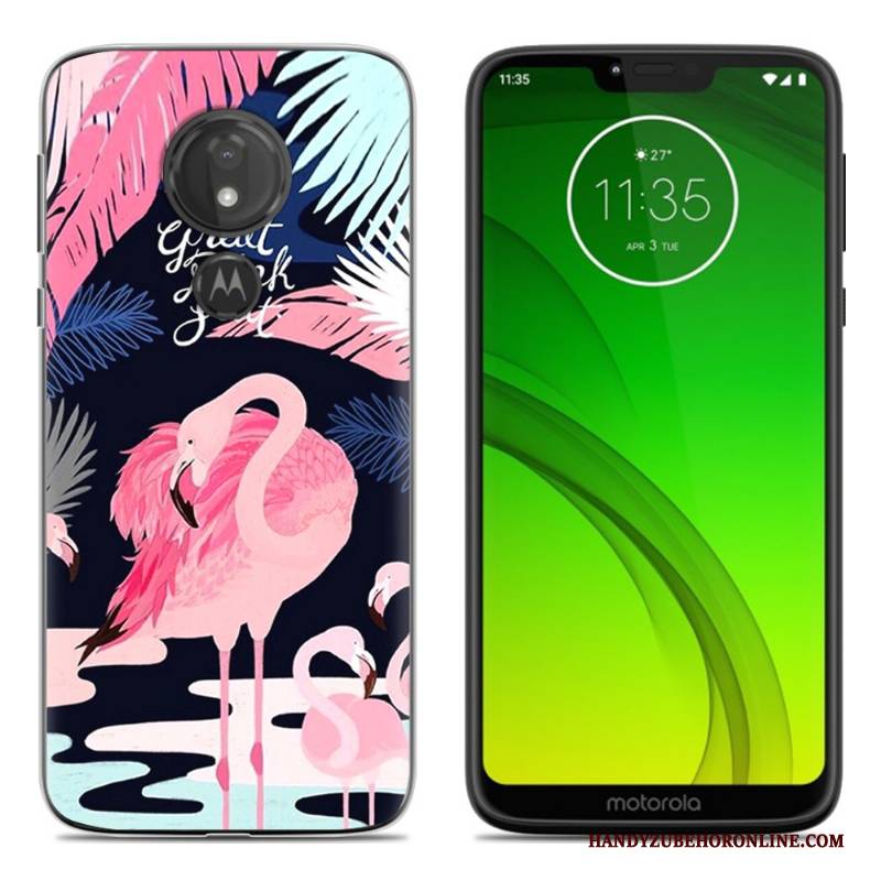 Hülle Moto G7 Play Weiche Persönlichkeit Schwarz, Case Moto G7 Play Kreativ Handyhüllen