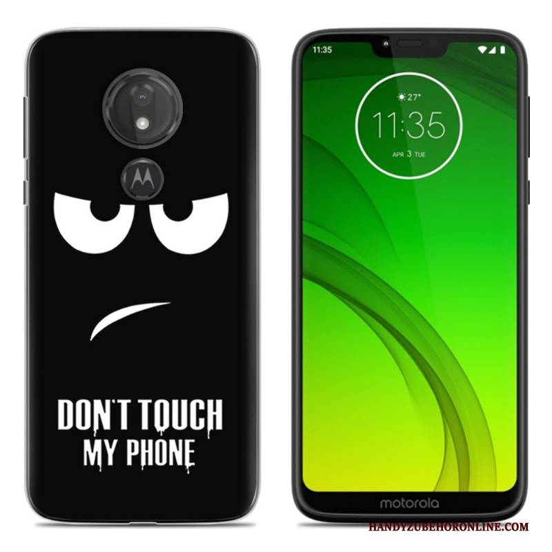 Hülle Moto G7 Play Weiche Persönlichkeit Schwarz, Case Moto G7 Play Kreativ Handyhüllen