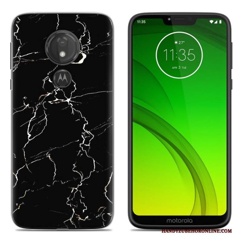 Hülle Moto G7 Play Weiche Persönlichkeit Schwarz, Case Moto G7 Play Kreativ Handyhüllen