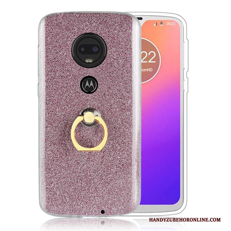 Hülle Moto G7 Plus Schutz Ring Gold, Case Moto G7 Plus Business Handyhüllen